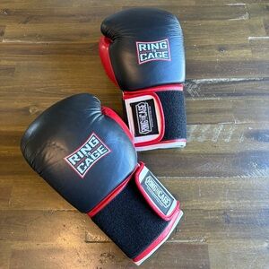 Ring to Cage 16oz Boxing Gloves Red Black MMA Ring Gear Boxer Training